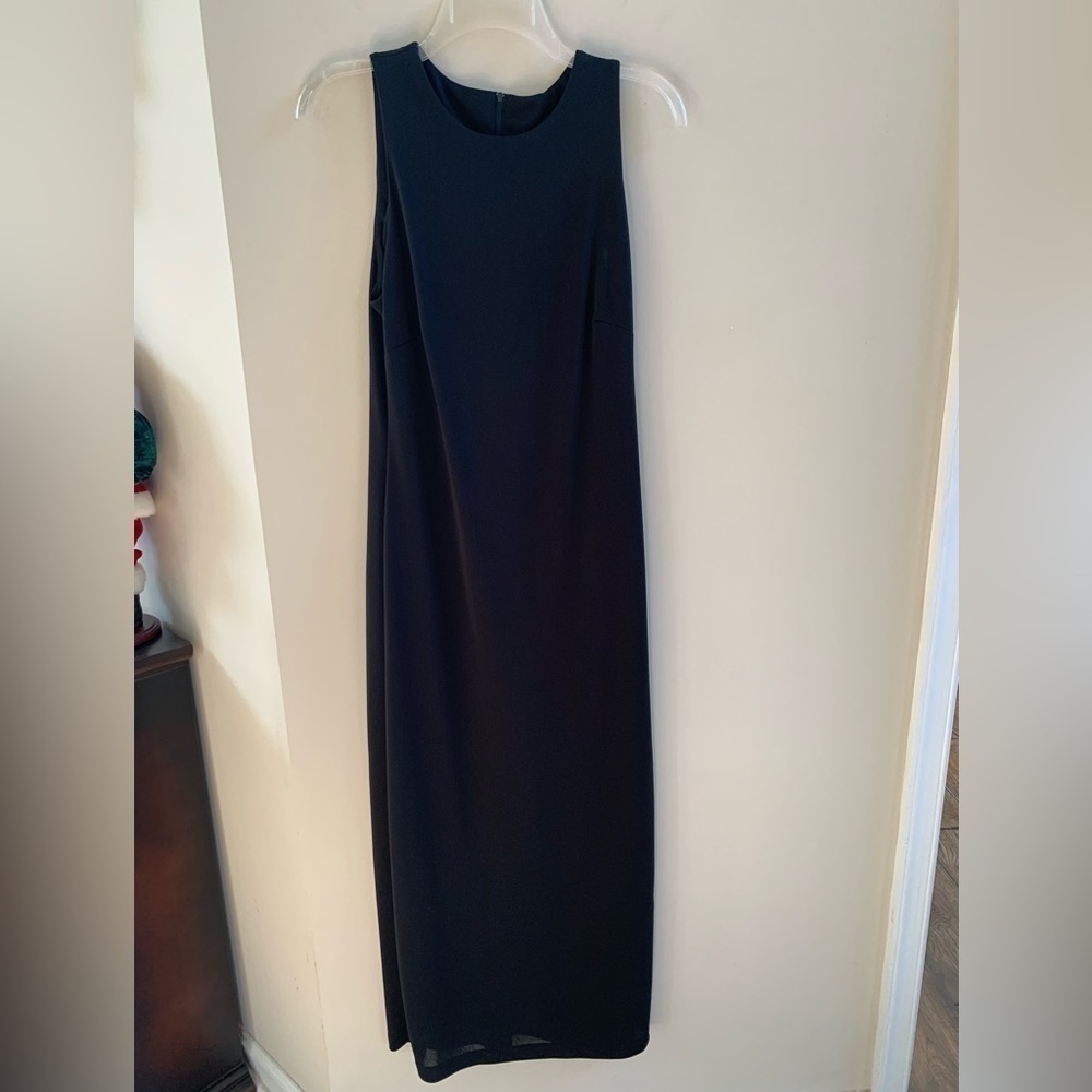 Vintage Jody of California Classic Black Minimalist Maxi Dress Woman’s Size 9